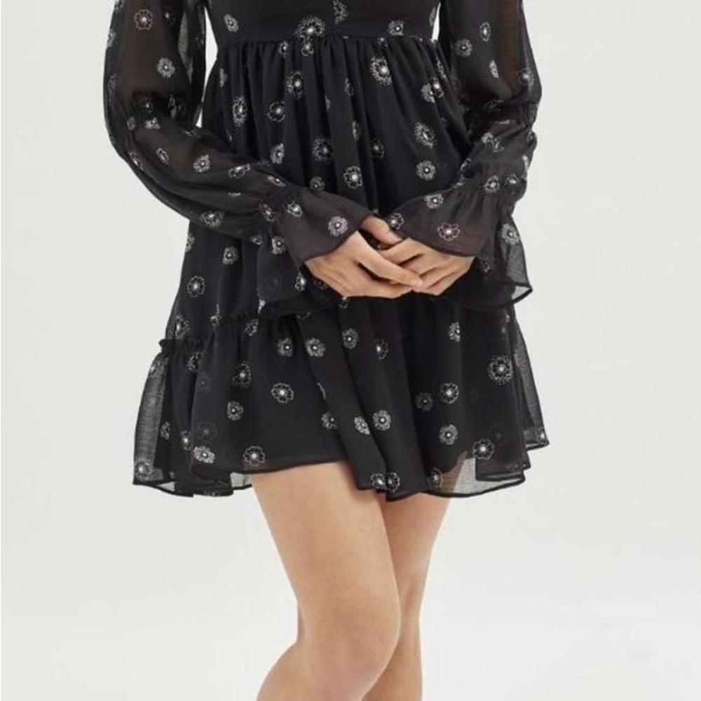 Urban Outfitters Black and White Ruffled Sundress